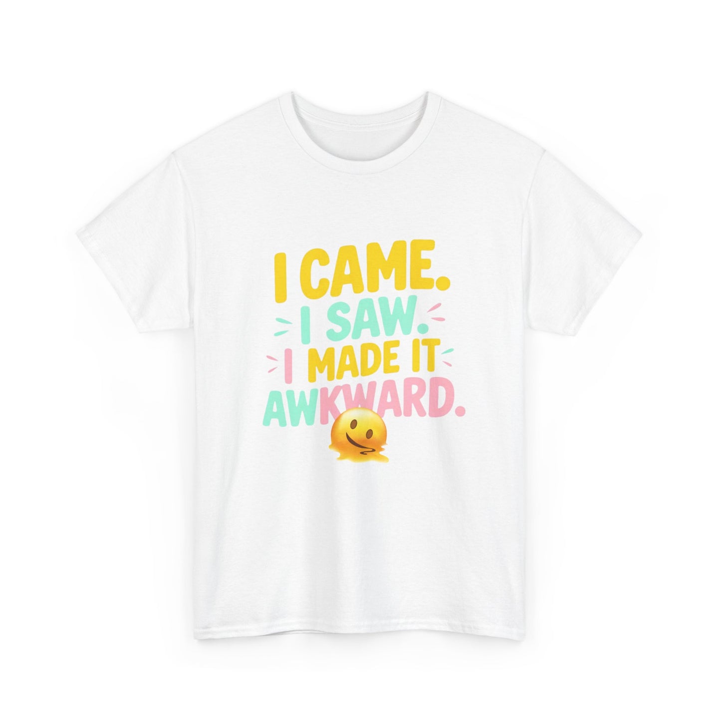 Funny Quote 'I Came, I Saw, I Made It Awkward' Emojis Tee