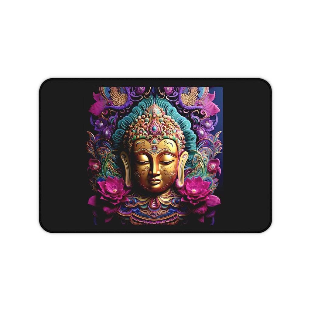 Tibetan Buddha Boho Design Desk Mat — Celestial Extra Large Mouse Pad-Desk Mat