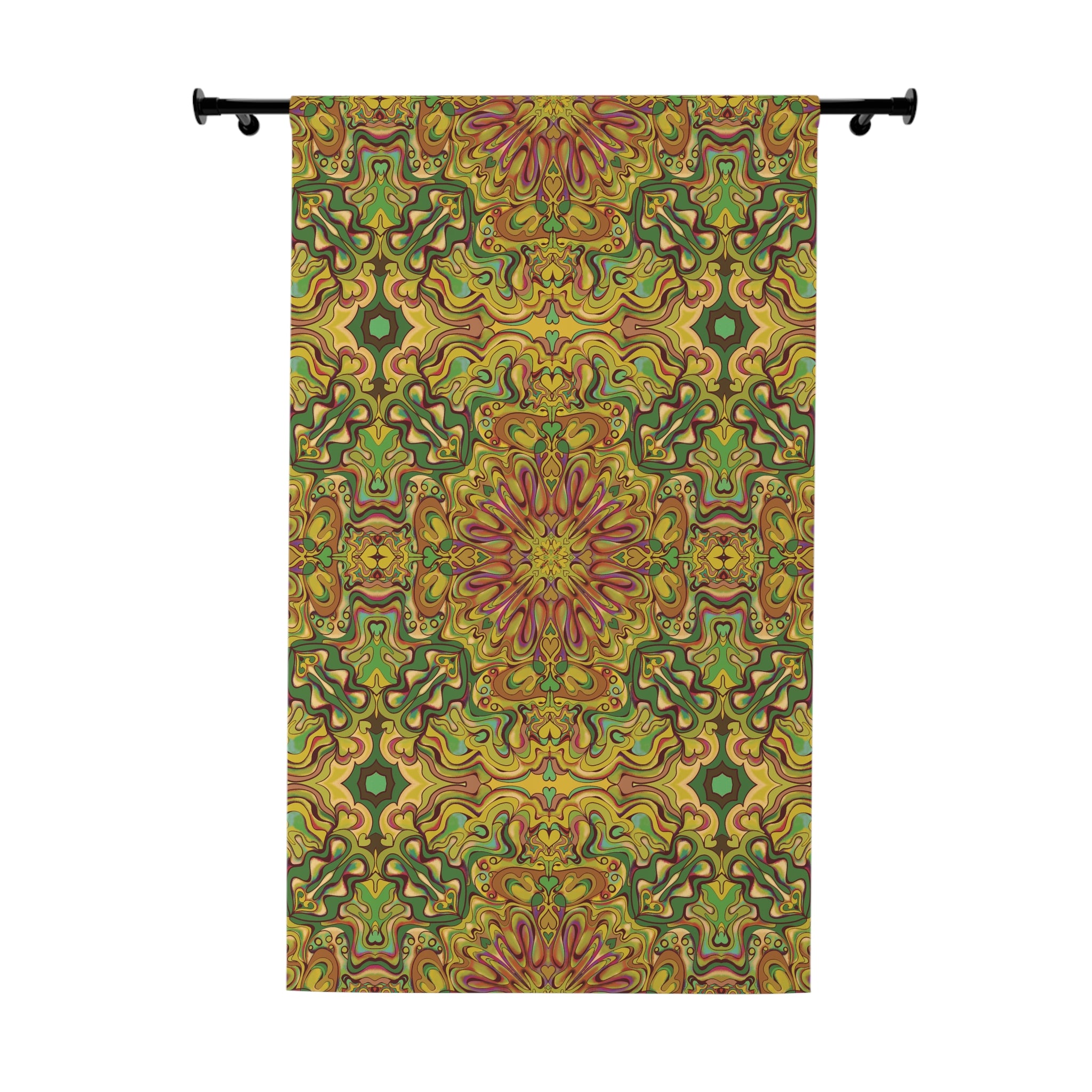 Mod Boho Dreams Blackout Curtain — in Moss (50×84", Single Panel)