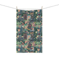 Kitschy Tiki Pine Green Kitchen Tea Towel