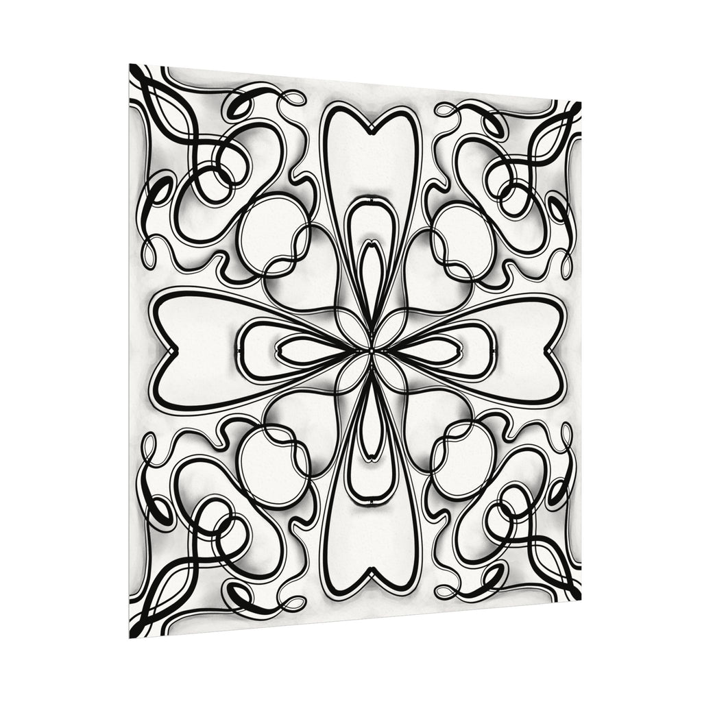 Boho Design Number 2 Coloring Poster on Fine Textured Watercolor Matte Print - Make Your Coloring Pages Stand Out!