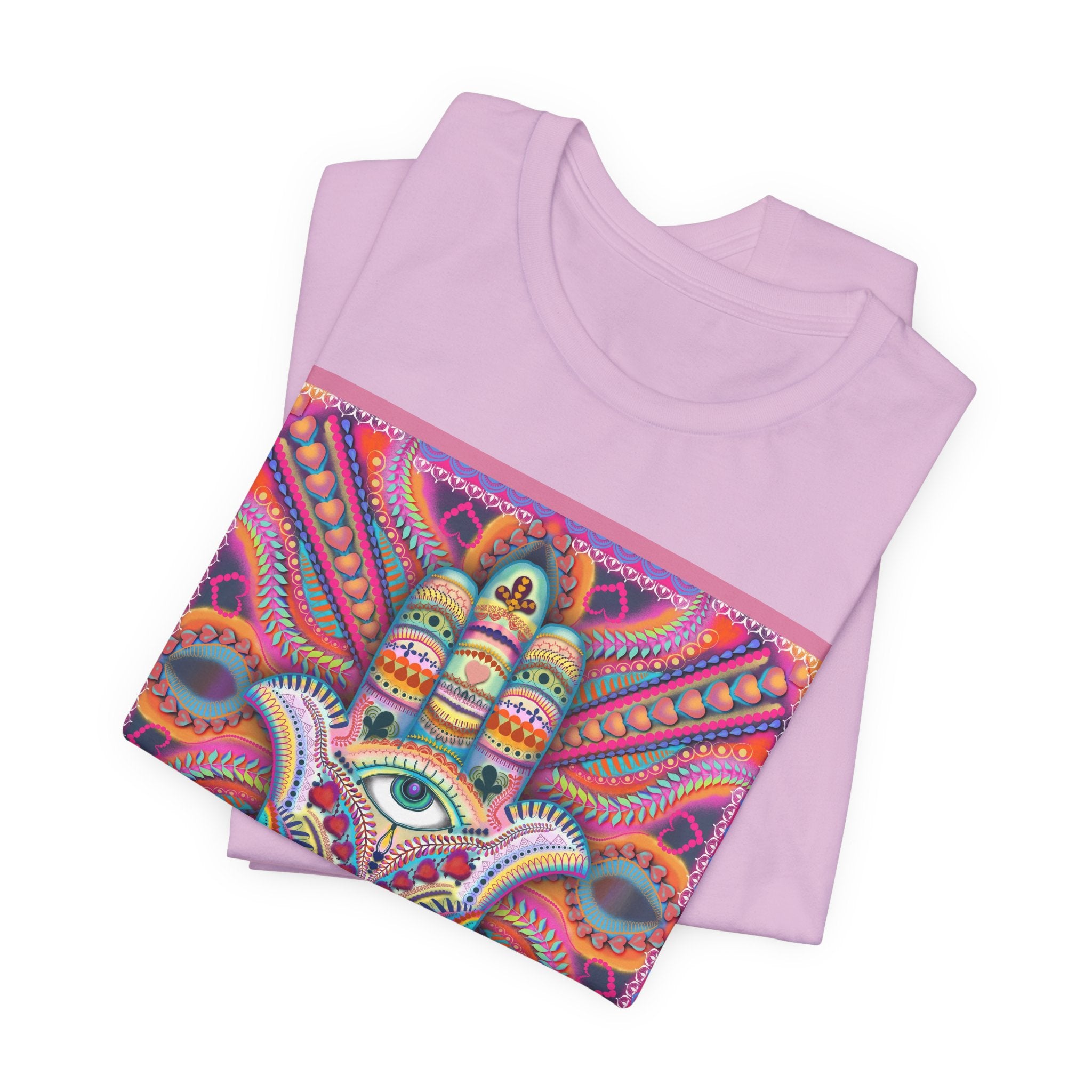 Hamsa Protection T-Shirt — Hand-Drawn Leah Quinn Spiritual Tee