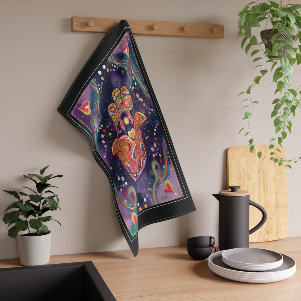 Hamsa Design number 1 Tarot Kitchen Tea Towel — Helps protect while you dry your dishes ;)  Design by Leah Quinn