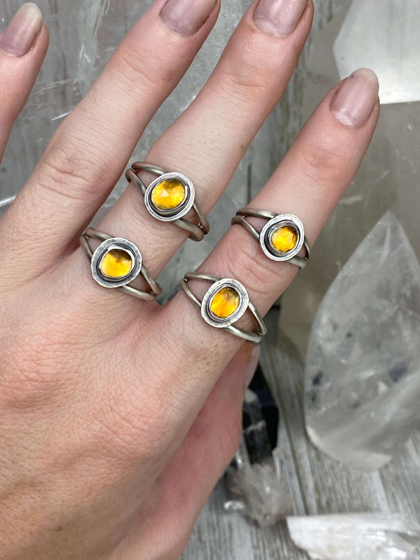 Citrine in Sterling Silver Ring | Silent Wolf Jewelry