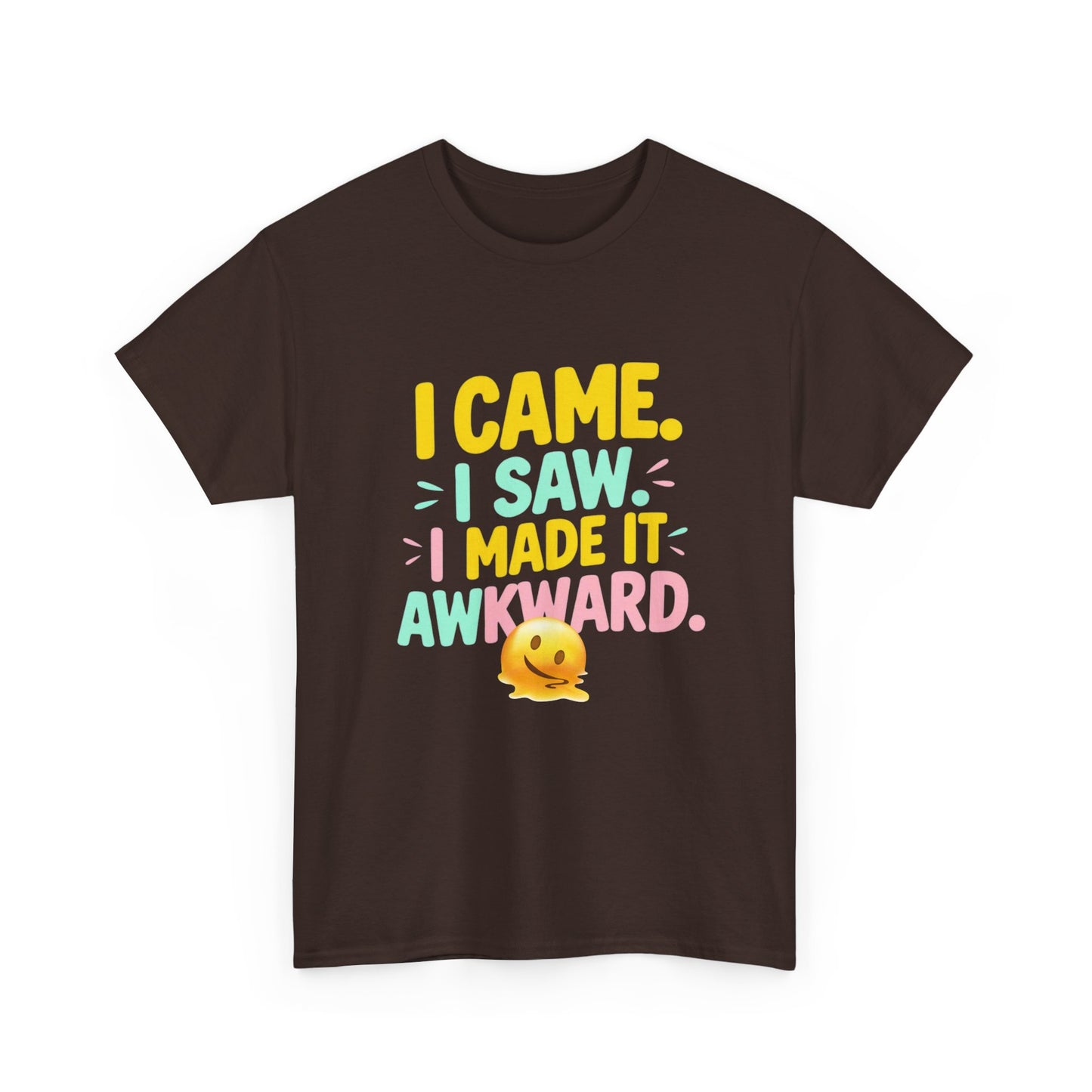 Funny Quote 'I Came, I Saw, I Made It Awkward' Emojis Tee