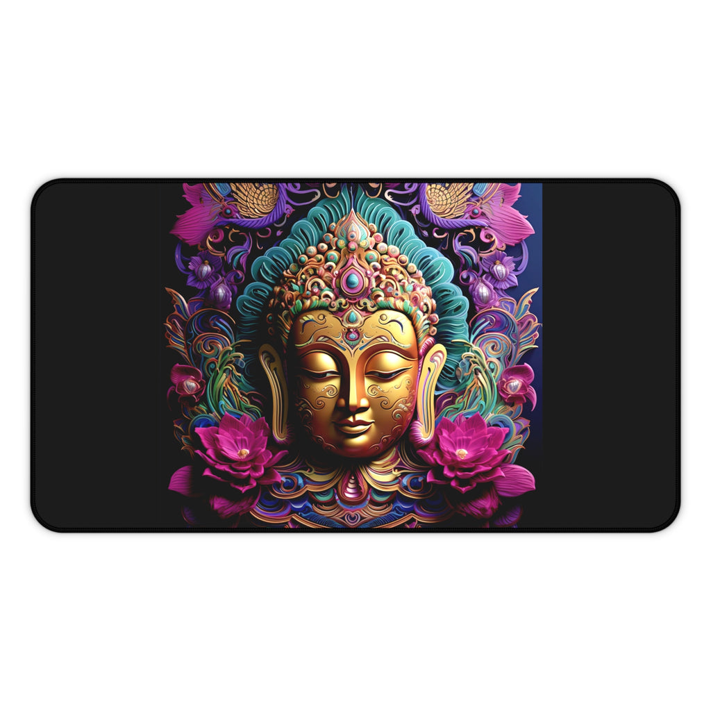 Tibetan Buddha Boho Design Desk Mat — Celestial Extra Large Mouse Pad-Desk Mat
