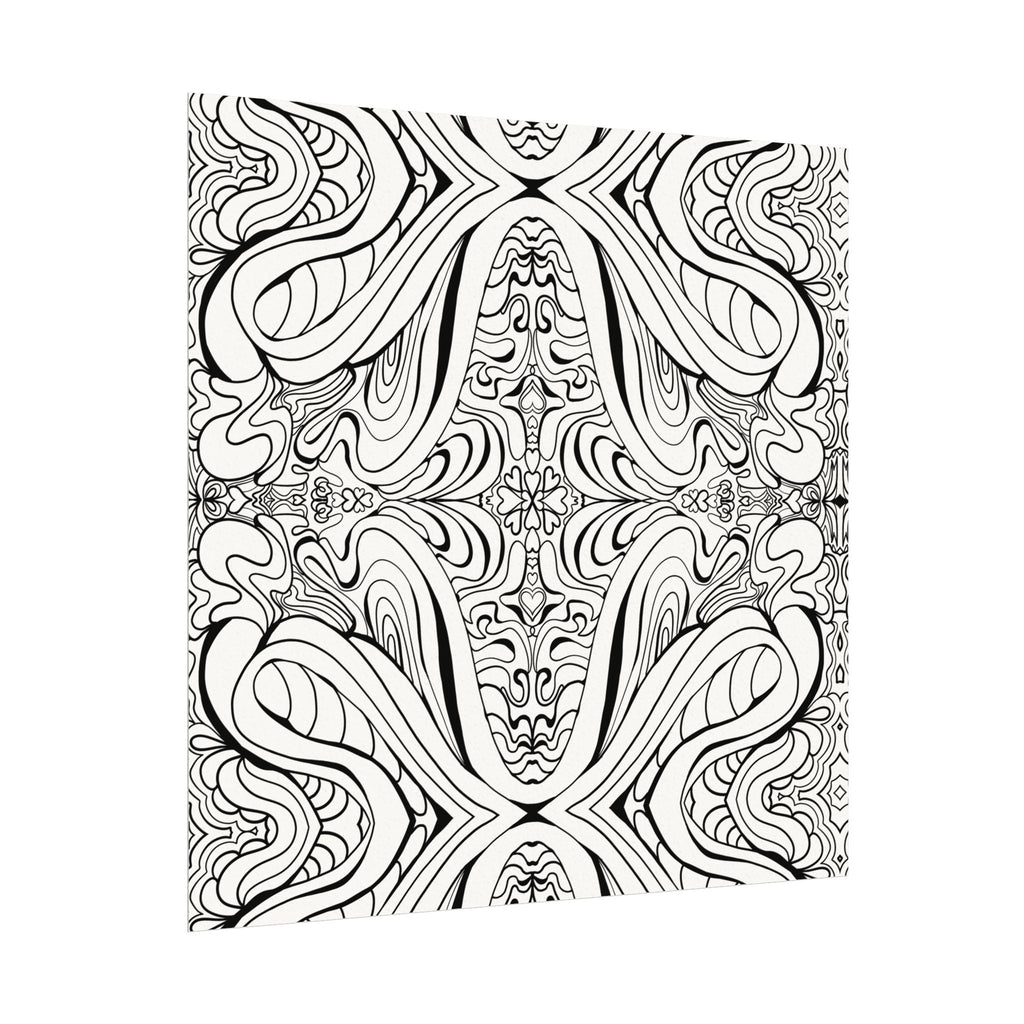 Boho Design Coloring Poster on Fine Textured Watercolor Matte Print - Make Your Coloring Pages Stand Out!