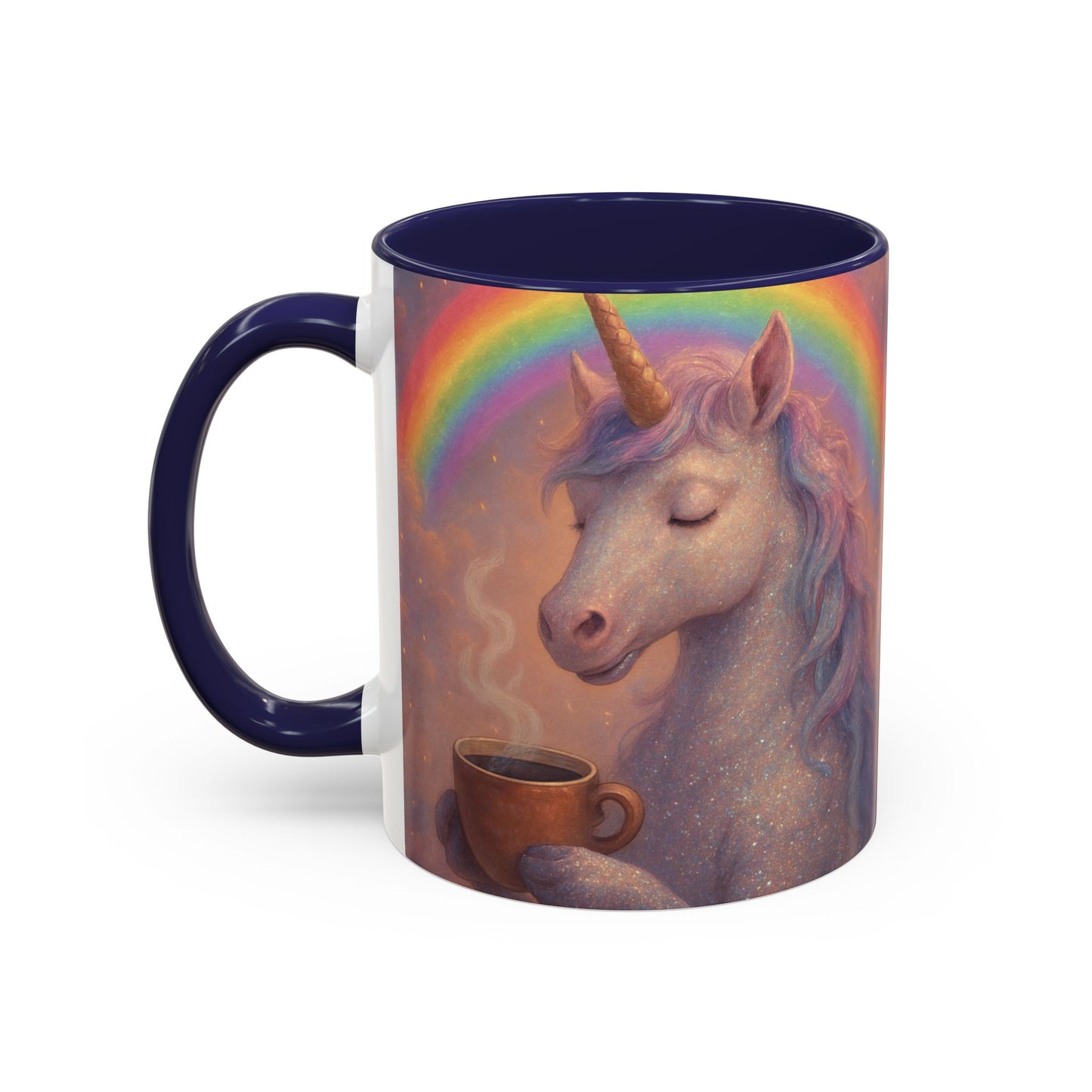 Coffee Mug - Calm Unicorn Morning Coffee Illustration