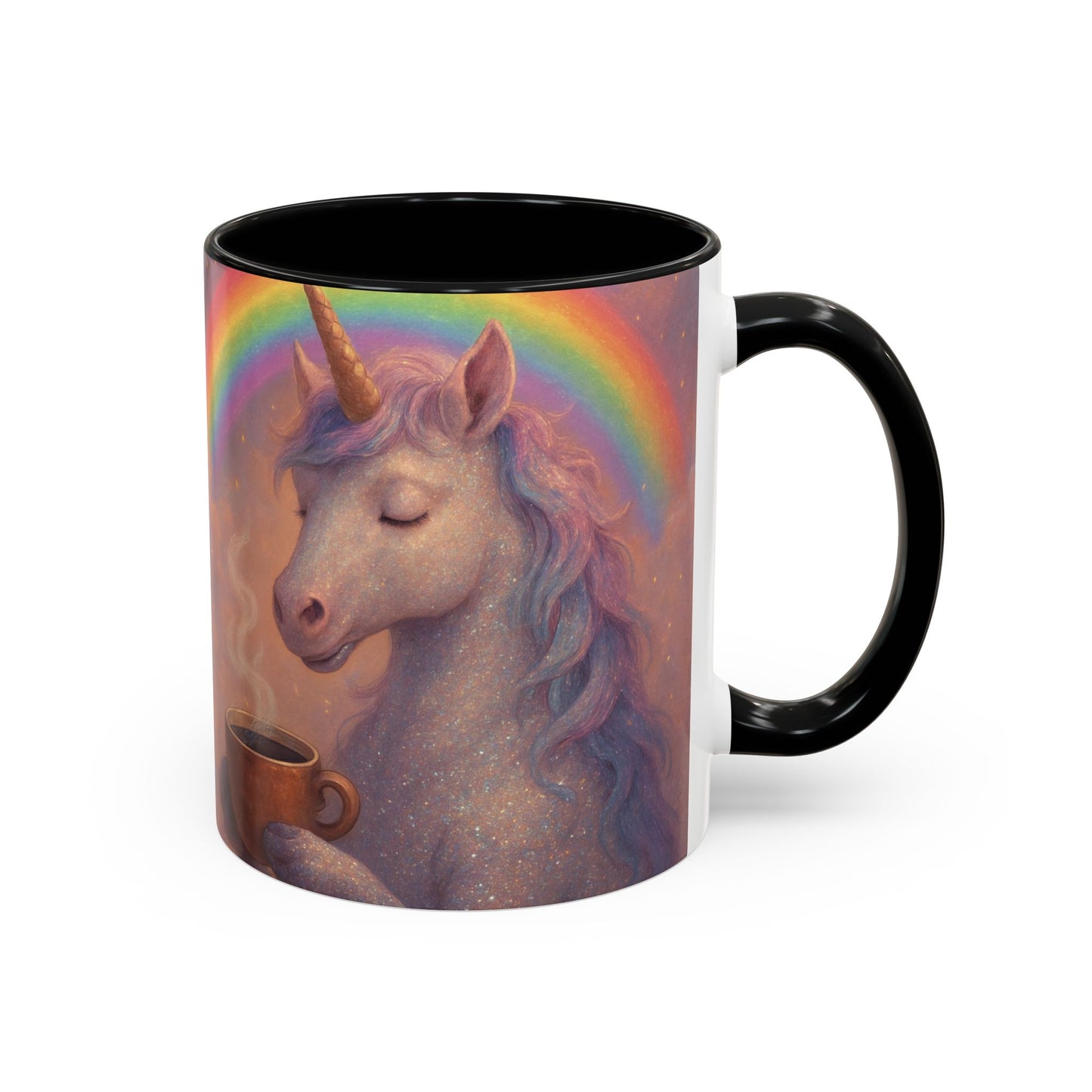 Coffee Mug - Calm Unicorn Morning Coffee Illustration
