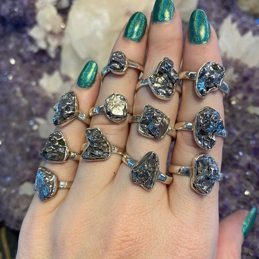 Meteorite in Sterling Silver Ring | Campo del Cielo