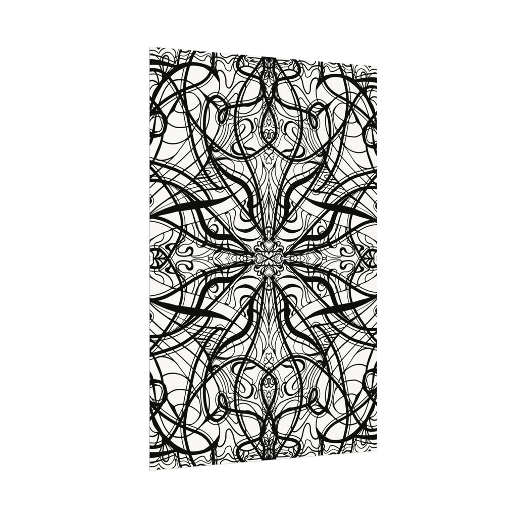 Large Wall Art to Coloring Posters - Large Symmetrical Illustration #119 - Art to Color – Premium Watercolor Coloring Poster (285gsm Cold Press Paper) 16x24, 24x36 & Huge 36"x54" inches