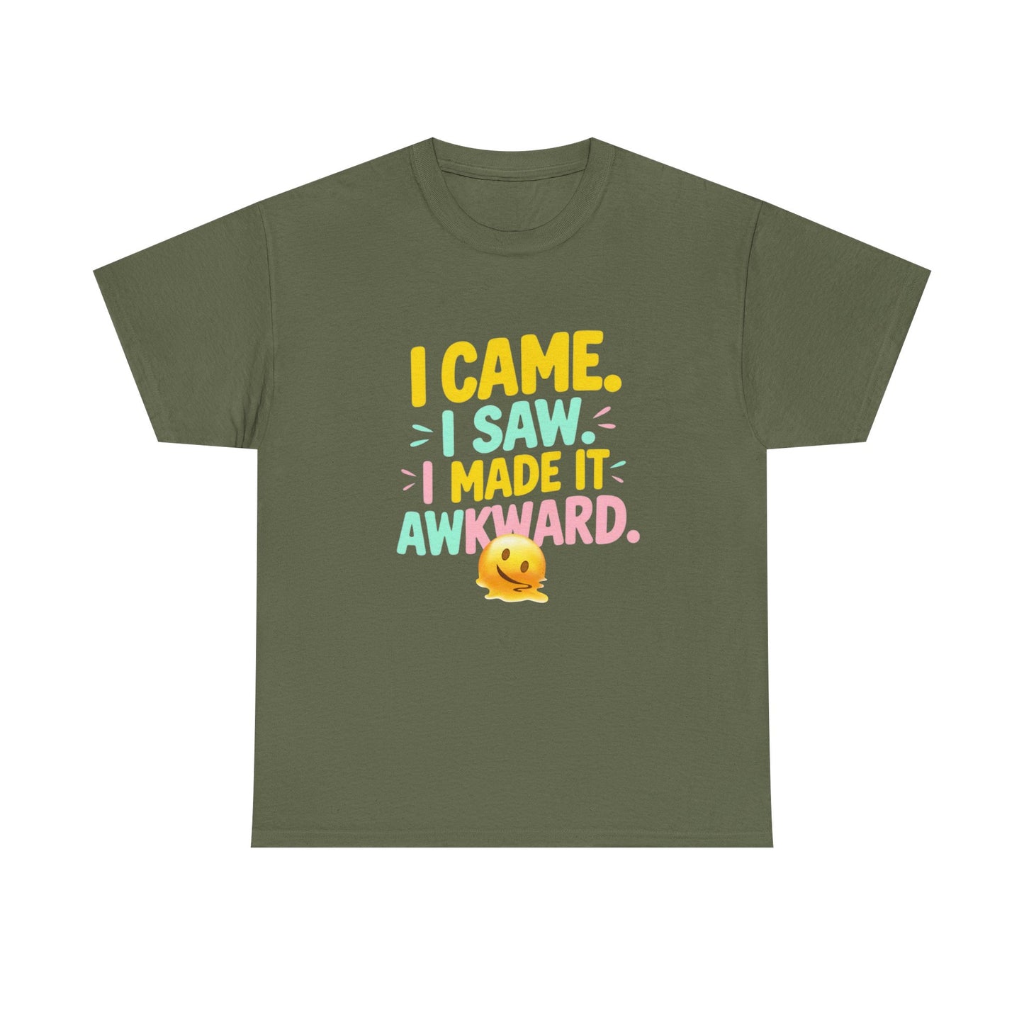 Funny Quote 'I Came, I Saw, I Made It Awkward' Emojis Tee