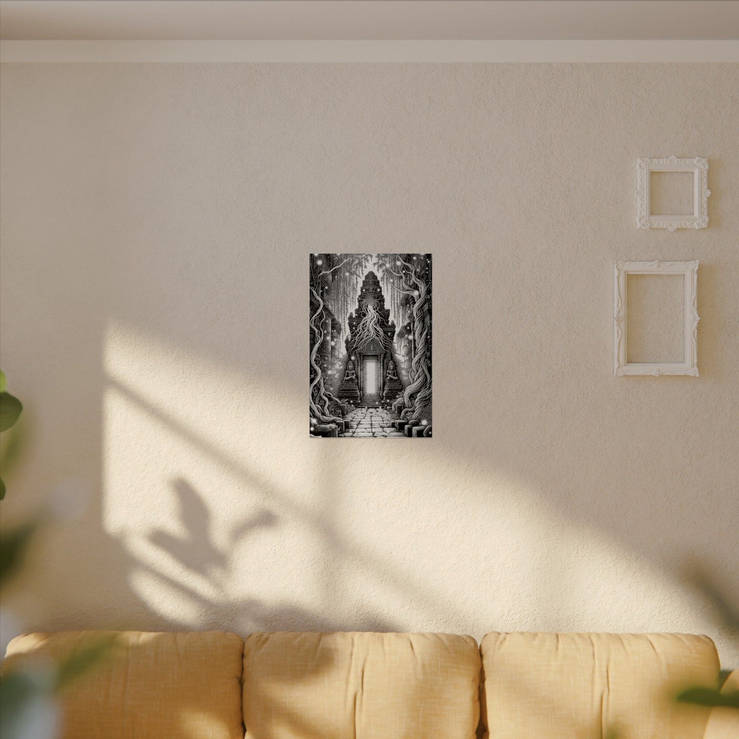 “Temple of Hidden Light” — Fine Art Coloring Poster – Premium Watercolor (285gsm Cold Press Paper) 16x24, 24x36 & Huge 36"x54" inches