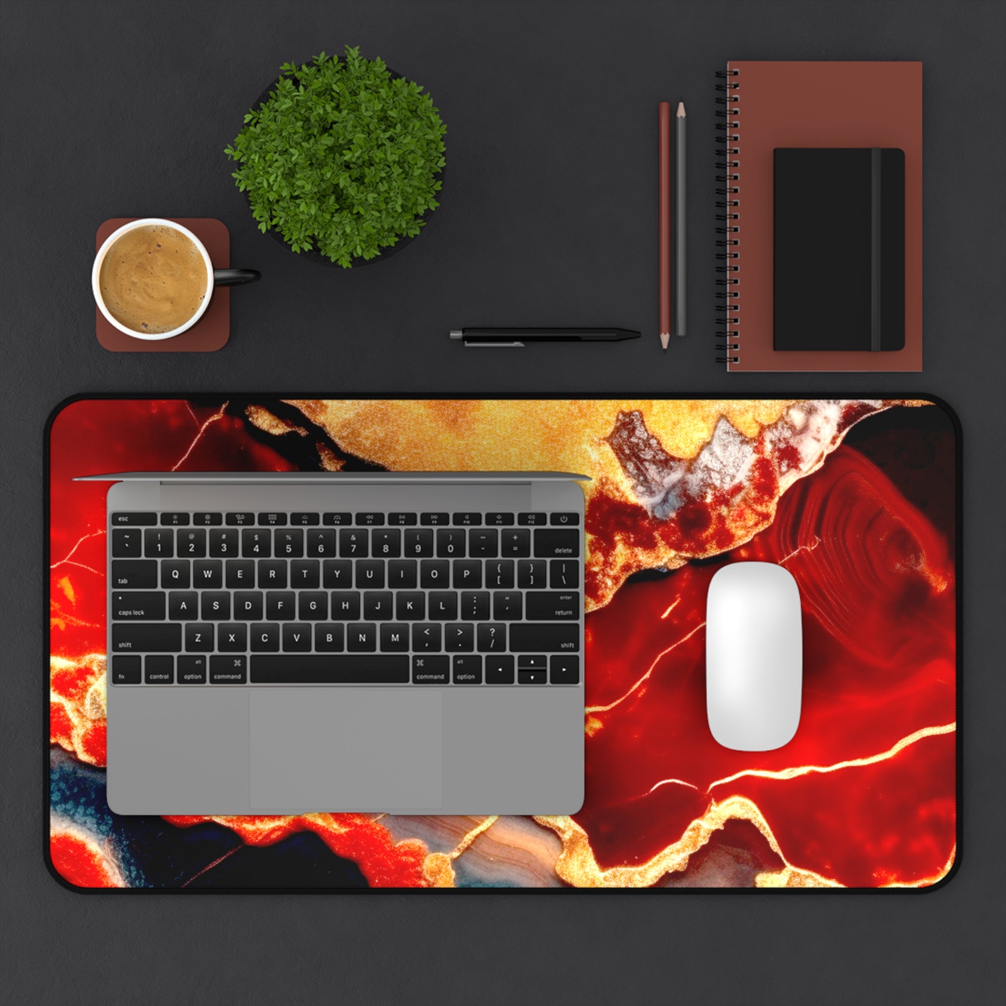 Jasper Crystal Desk Mat — Extra Large Mouse Pad for Tarot Readings