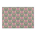Boho Art Deco Antique Pink Area Rug — Distressed Ornamental Accent Rug