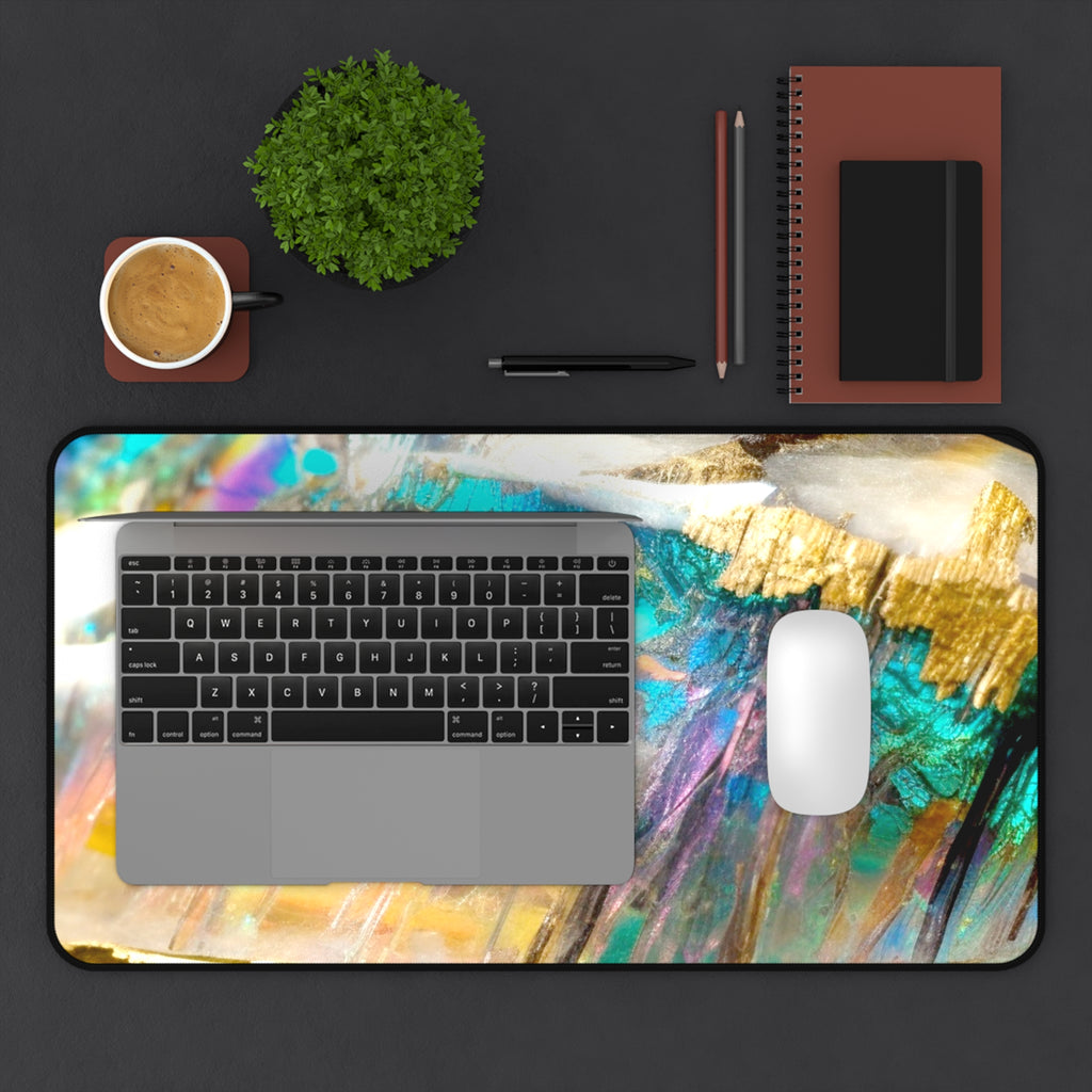 Opal Crystal Desk Mat — Extra Large Mouse Pad for Tarot Readings