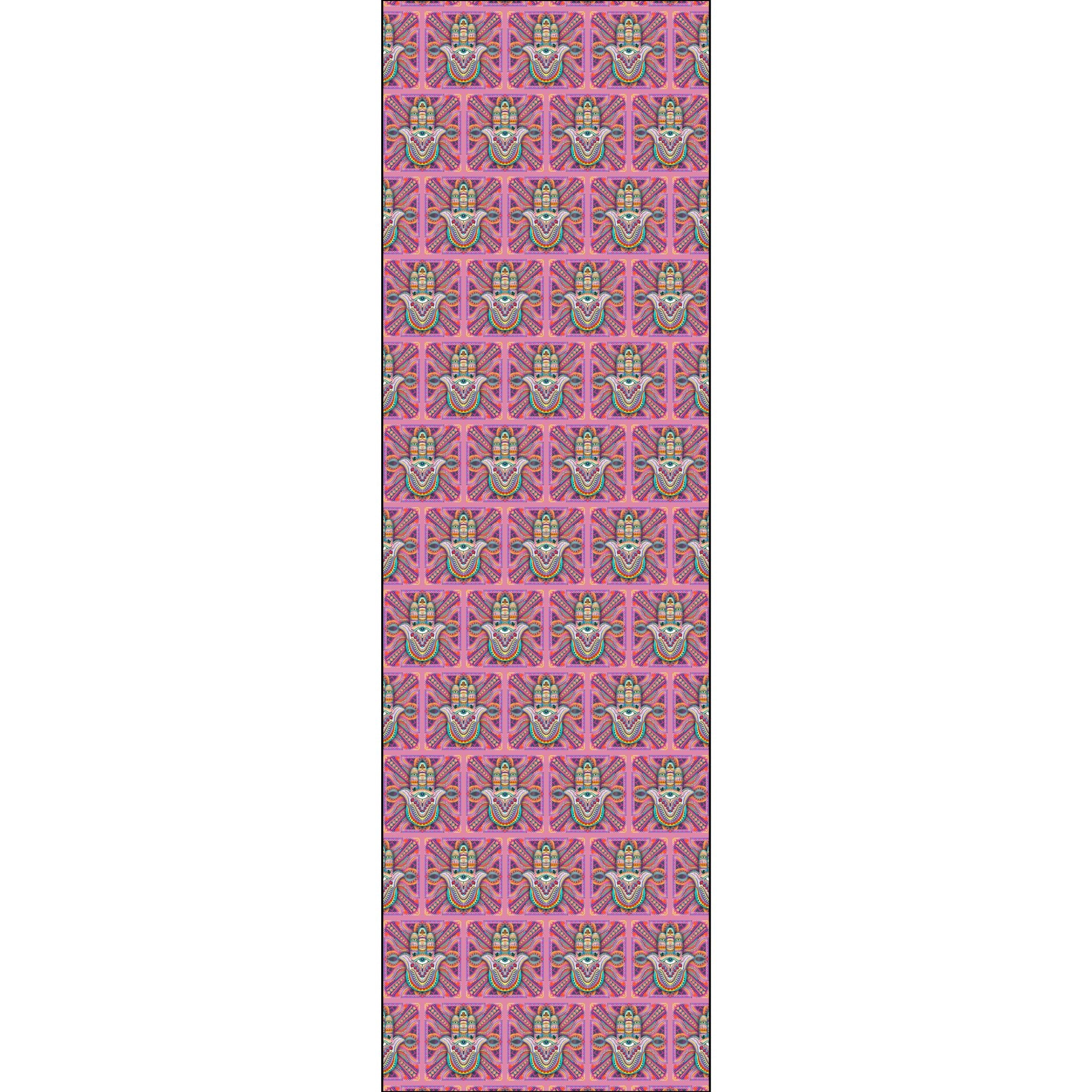 Delightful Hamsa in Bohemian Pink Cotton Pima Fabric from Leah Quinn Design