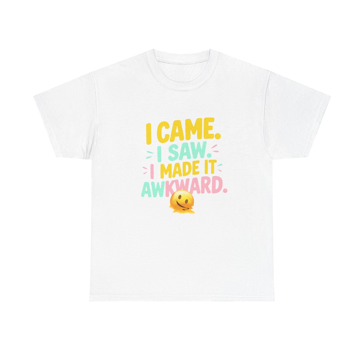 Funny Quote 'I Came, I Saw, I Made It Awkward' Emojis Tee