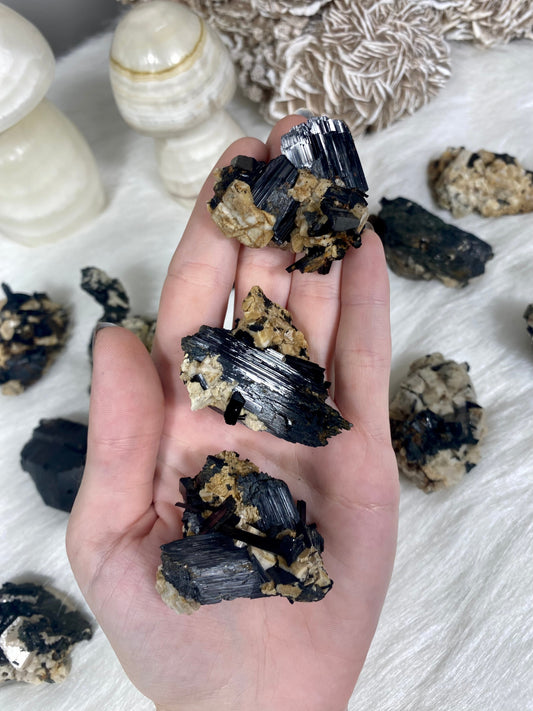 Mixed Raw Specimen from Malawi | Feldspar, Aegirine, Smoky Quartz