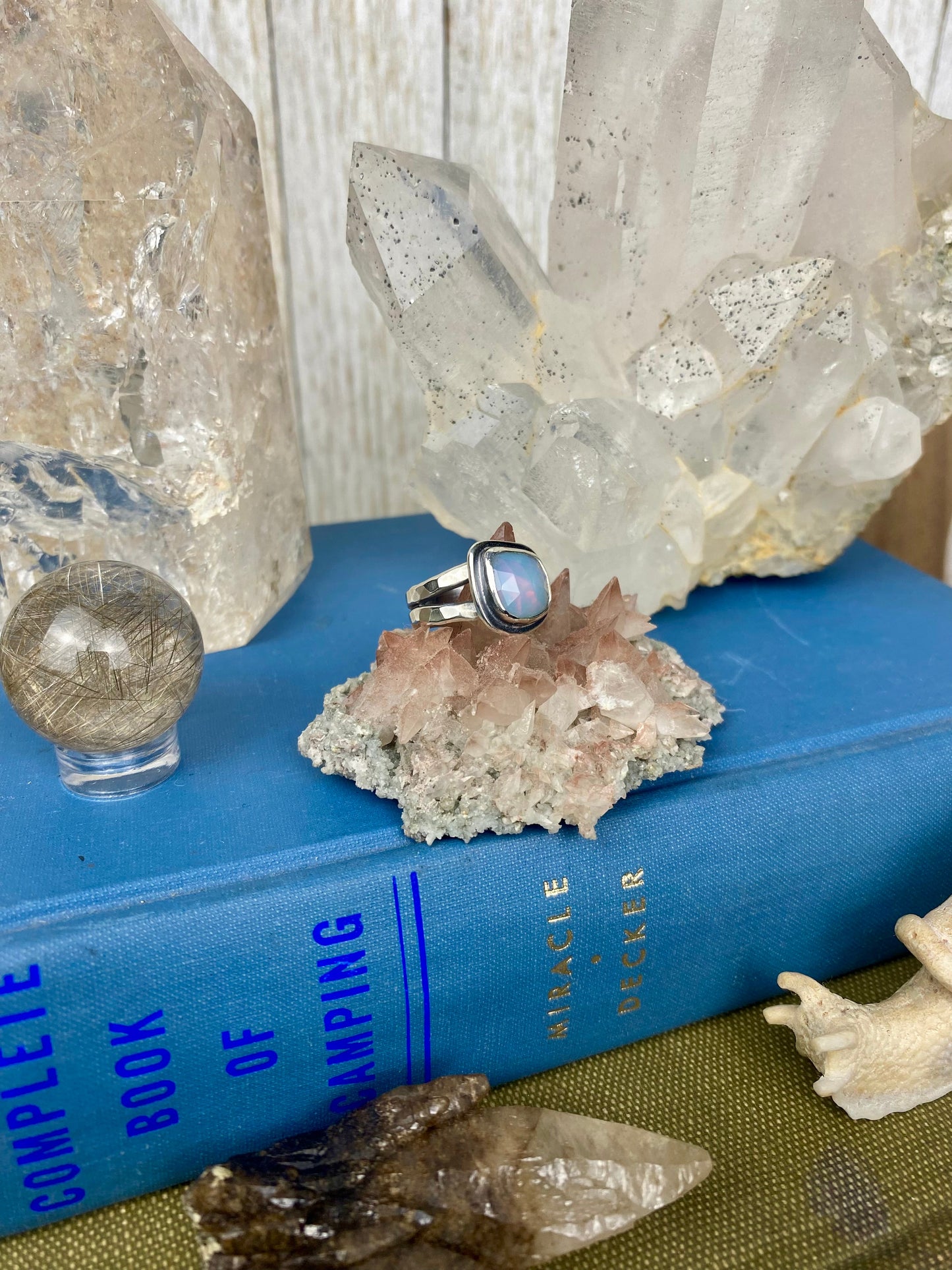 Welo Opal in Sterling Silver Ring | Silent Wolf Jewelry