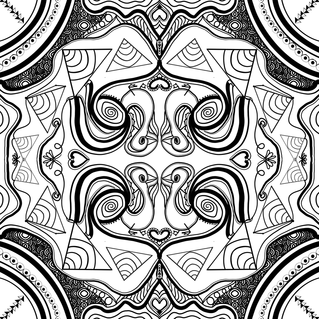 I Love Mandala Coloring Book (Printed Book or Digital Download)