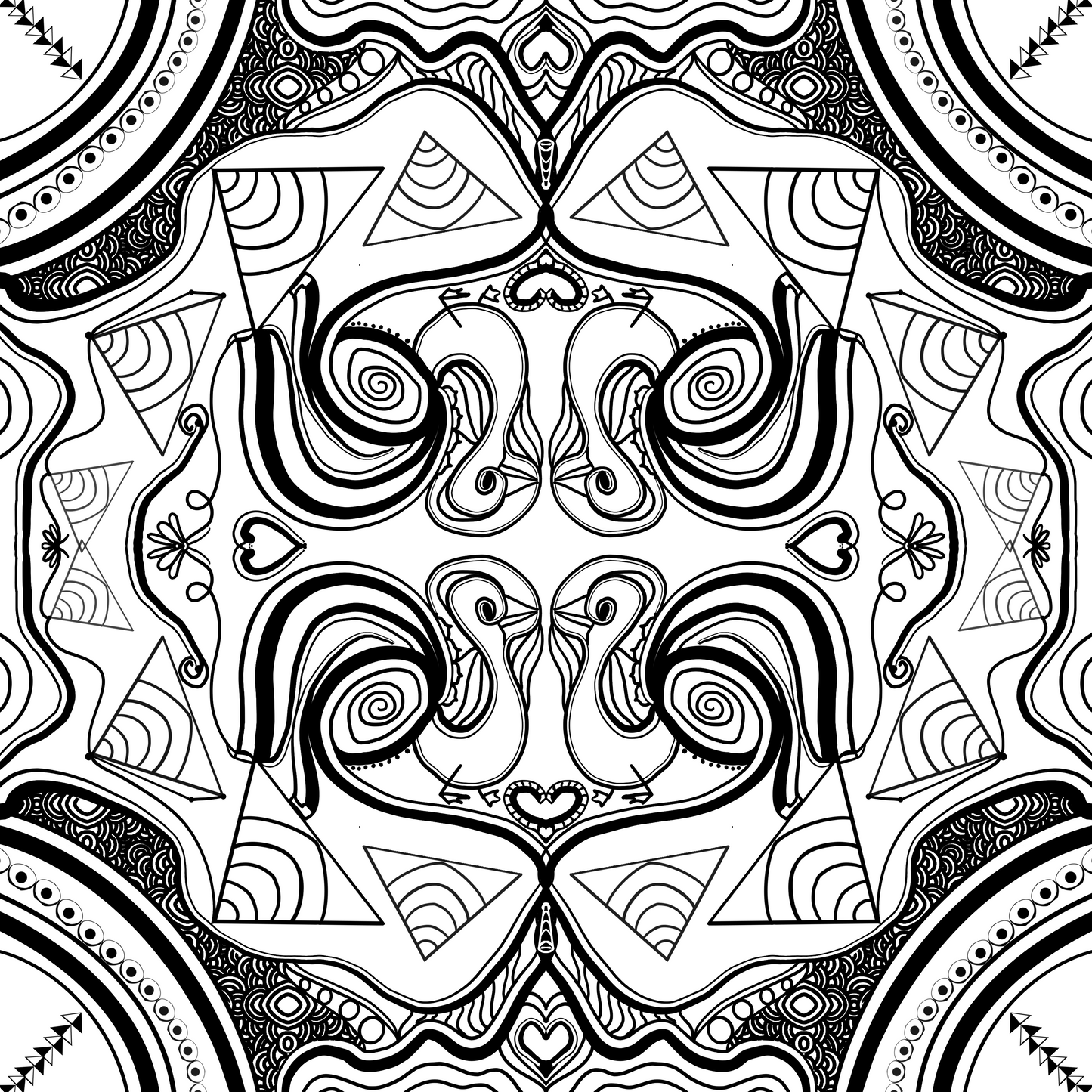 I Love Mandala Coloring Book (Printed Book or Digital Download)