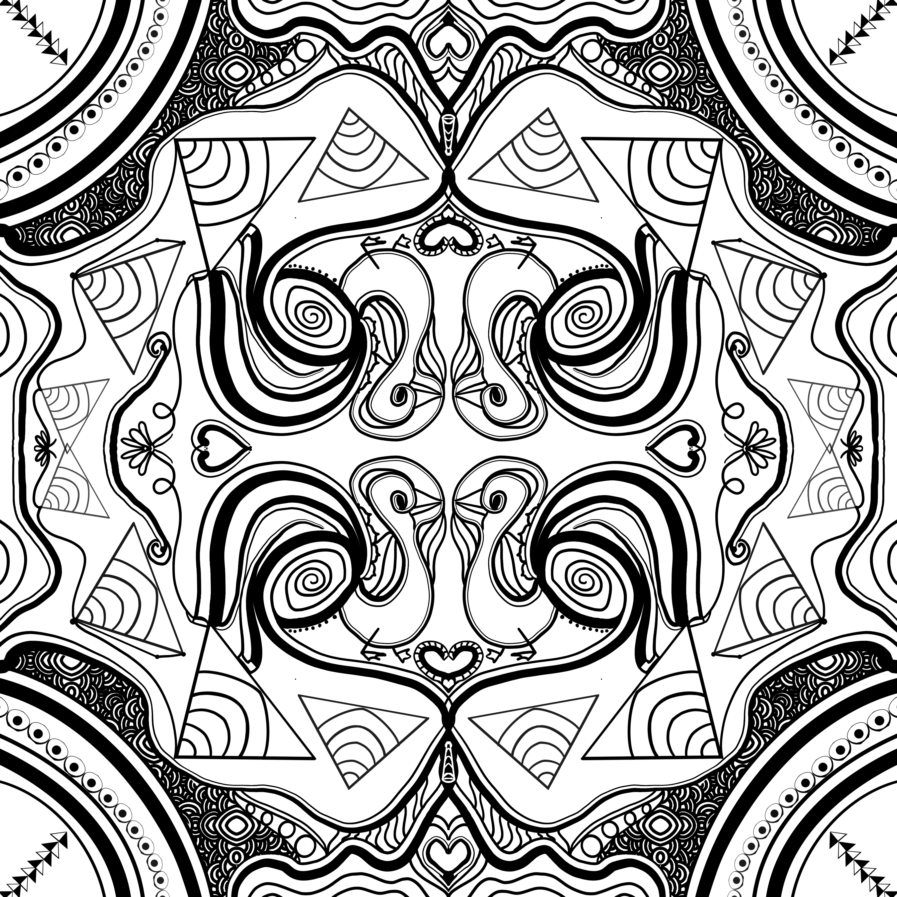 I Love Mandala Coloring Book (Printed Book or Digital Download)