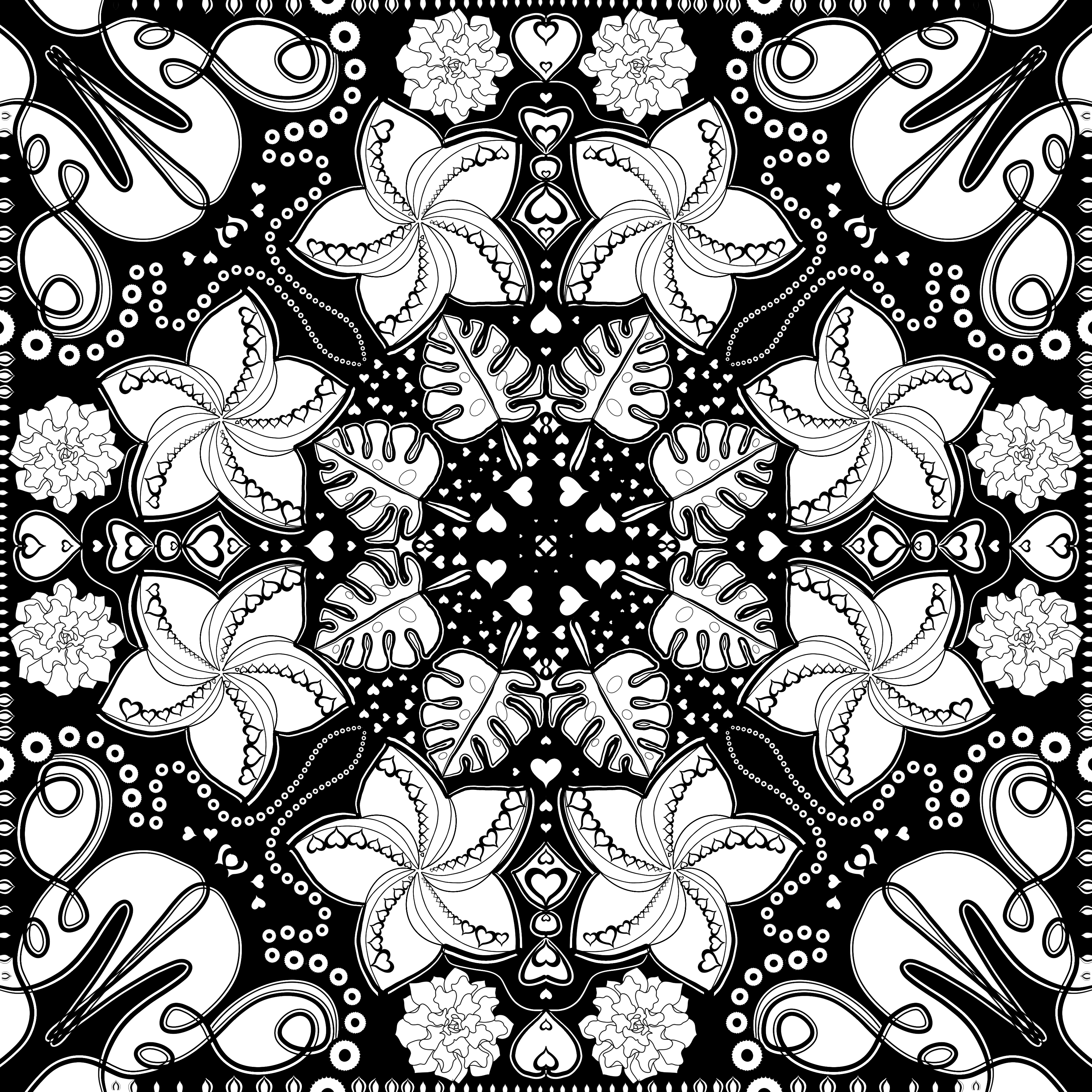 I Love Mandala Coloring Book (Printed Book or Digital Download)