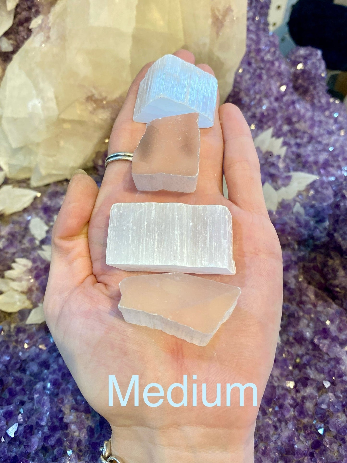 Selenite Raw Chunks | Satin Spar Rough Crystals