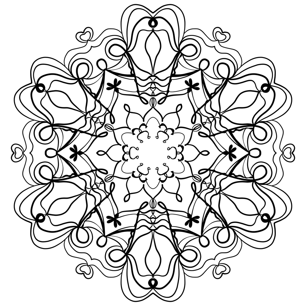 I Love Mandala Coloring Book (Printed Book or Digital Download)