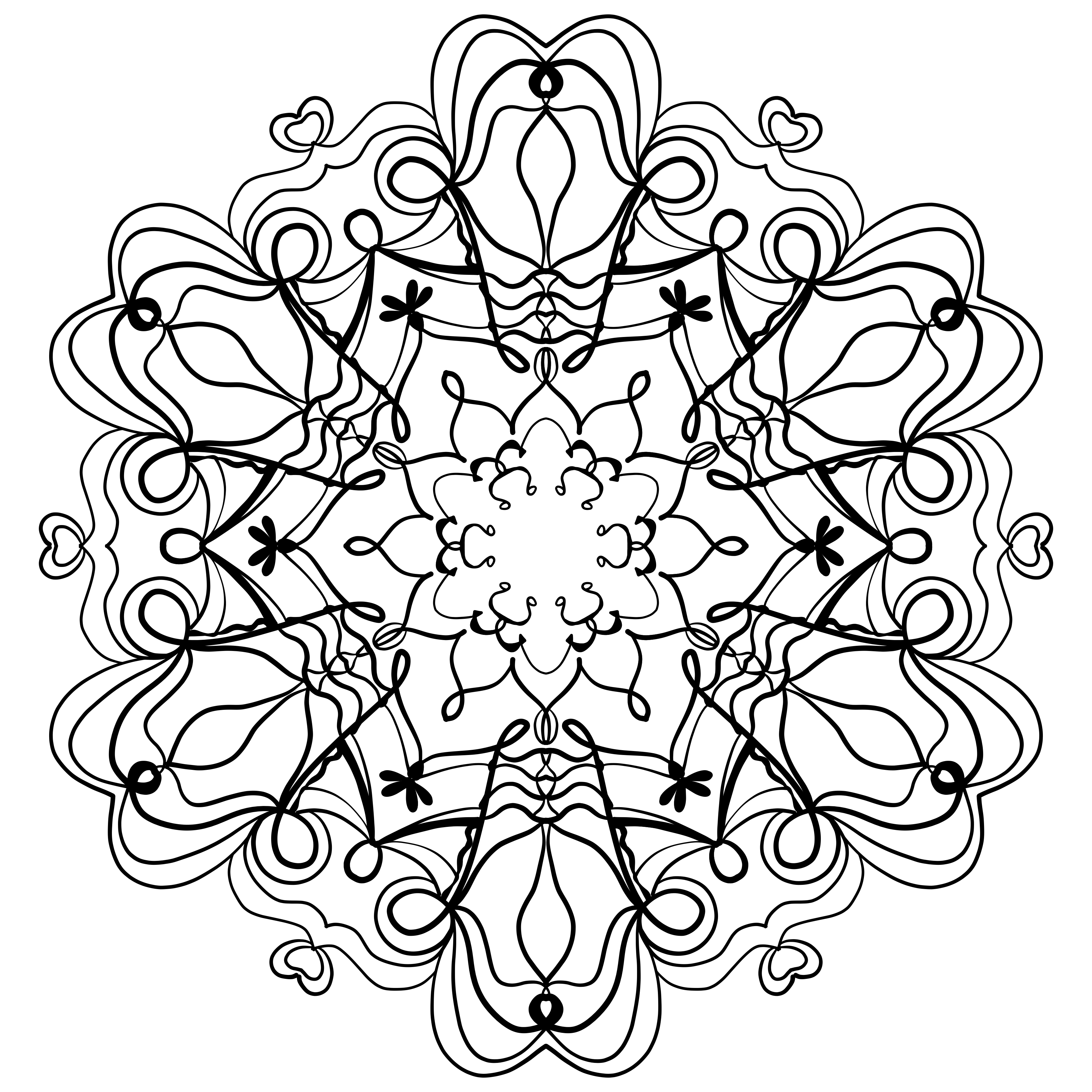 I Love Mandala Coloring Book (Printed Book or Digital Download)