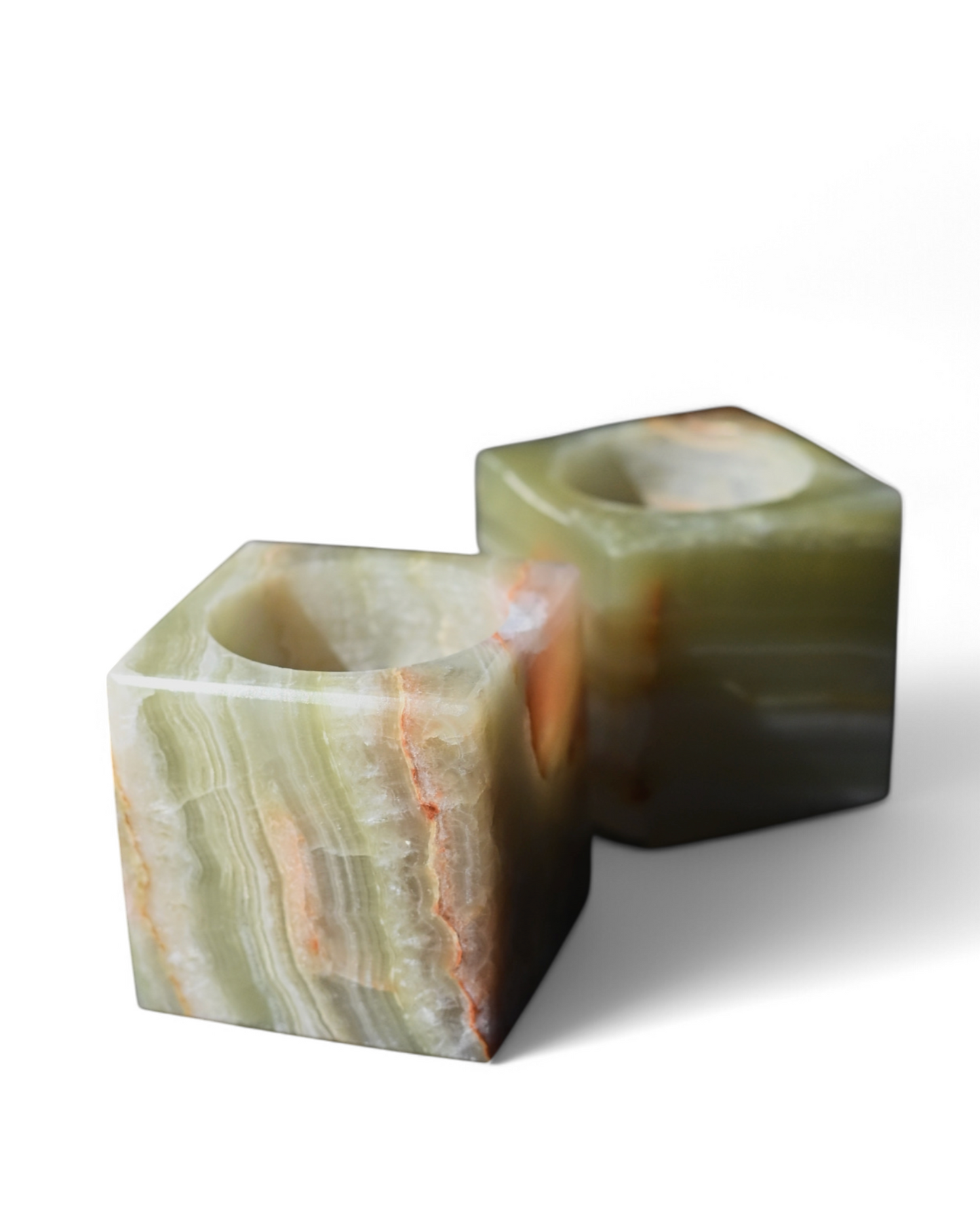 Green Onyx Candle Holder