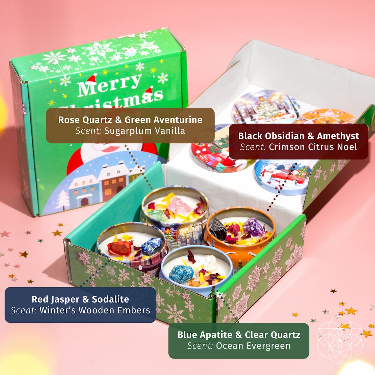 Christmas Candle Set: Stress Less, Cheer More