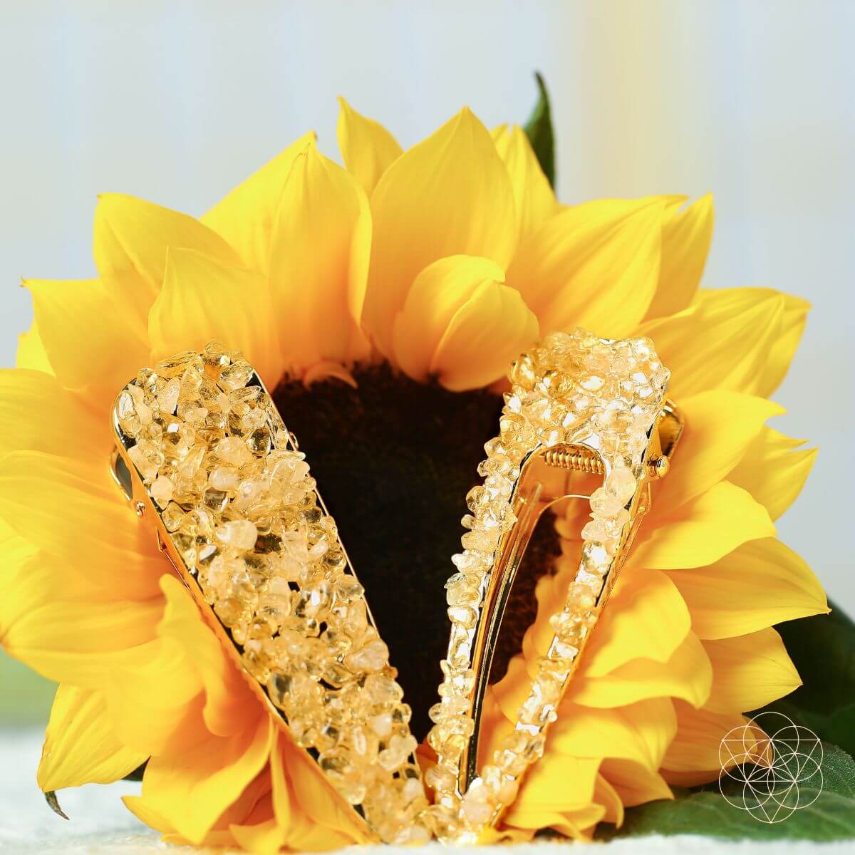 Crown of Prosperity - Citrine Hair Clips (2 pieces)