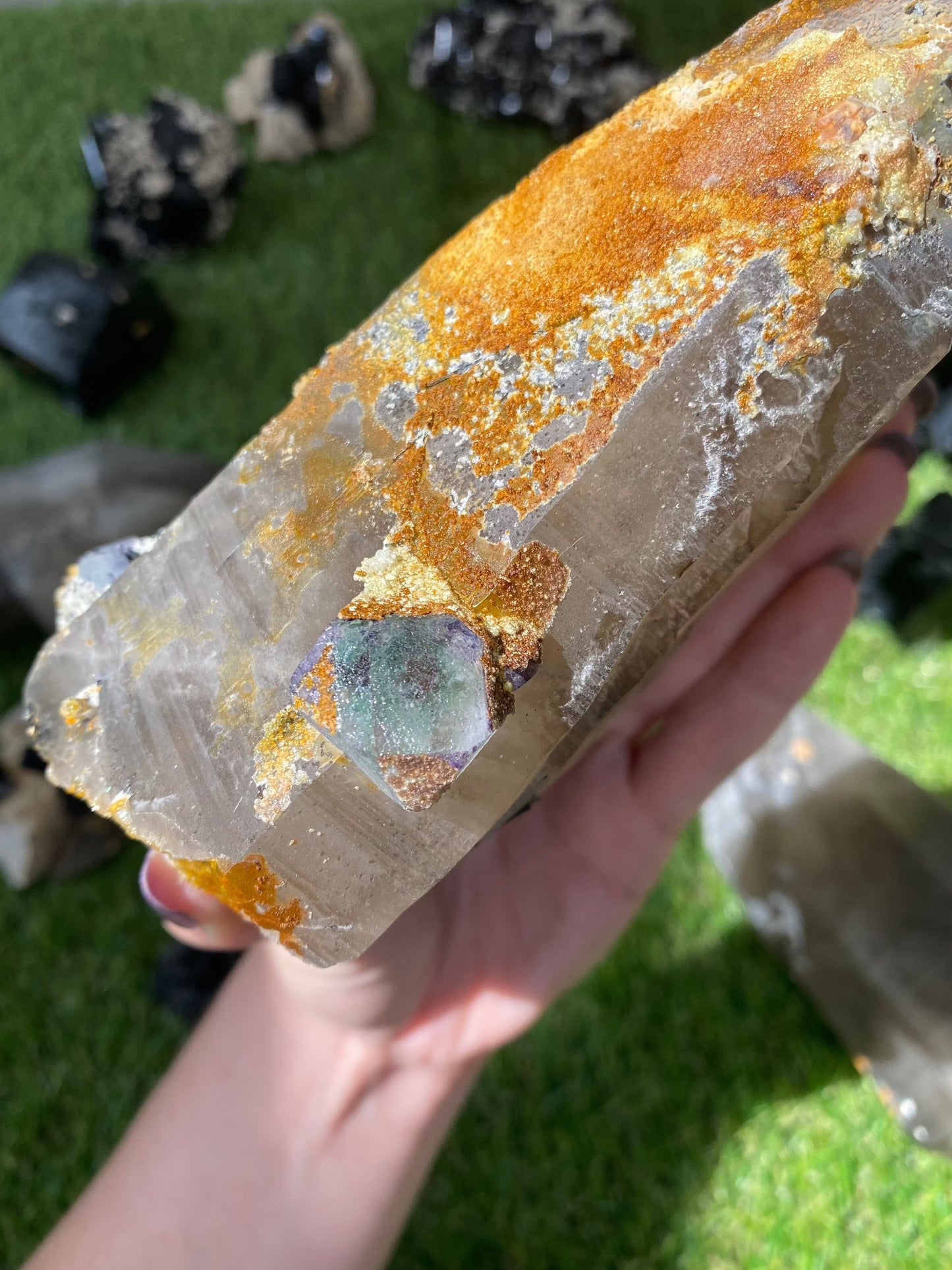 Quartz with Fluorite, Tourmaline and Hyalite Opal from Madagascar | High Grade Collector Mineral