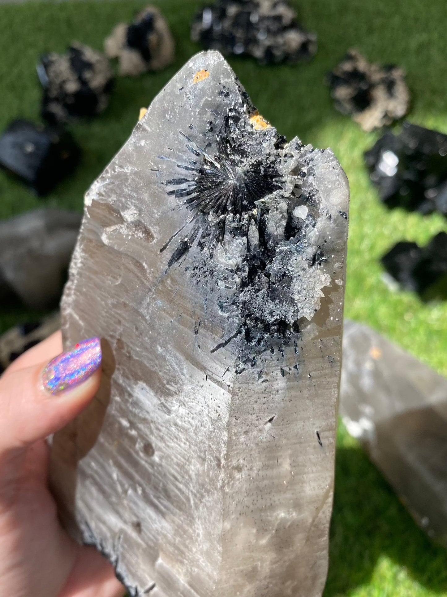 Quartz with Fluorite, Tourmaline and Hyalite Opal from Madagascar | High Grade Collector Mineral