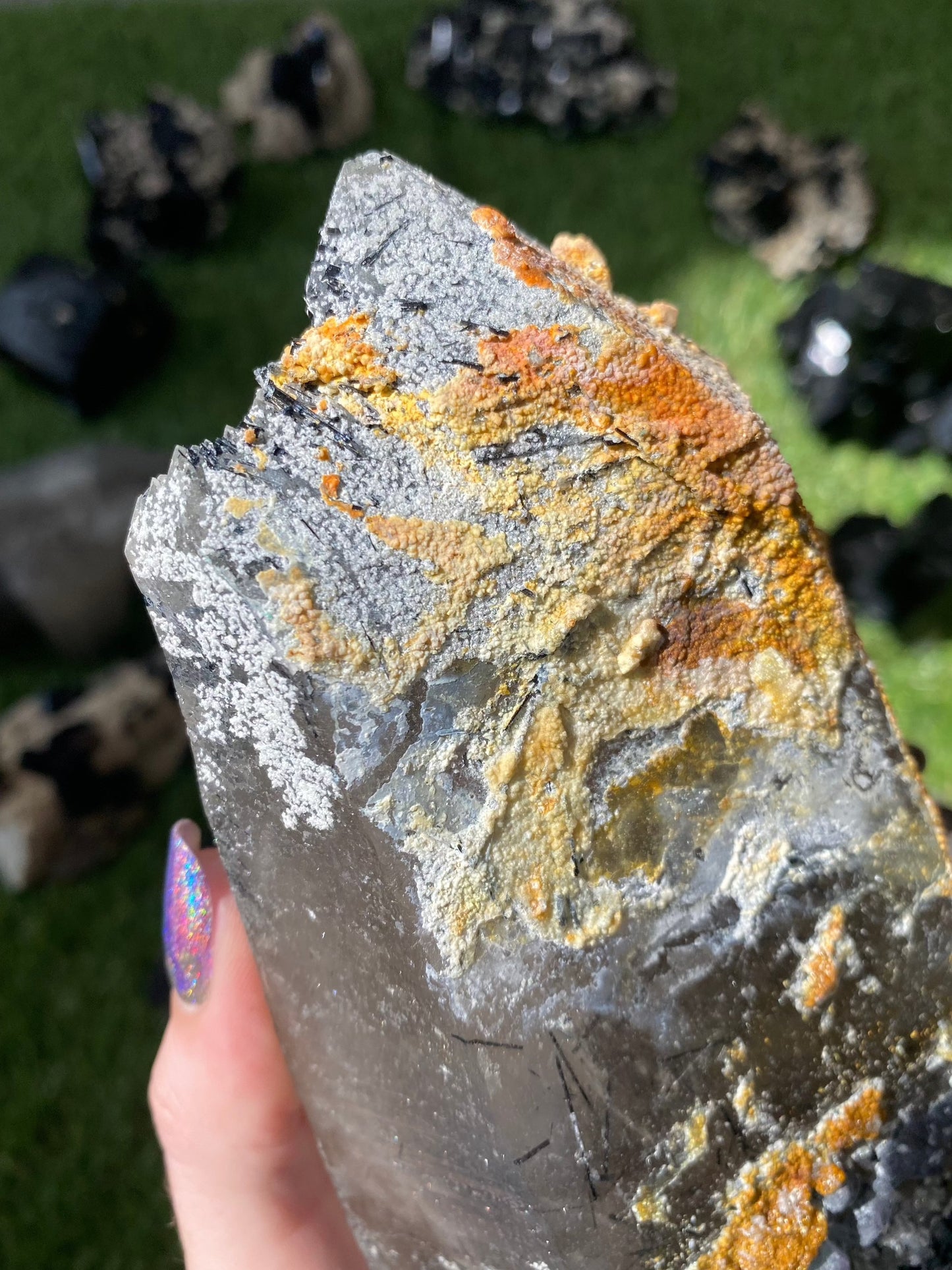 Quartz with Fluorite, Tourmaline and Hyalite Opal from Madagascar | High Grade Collector Mineral