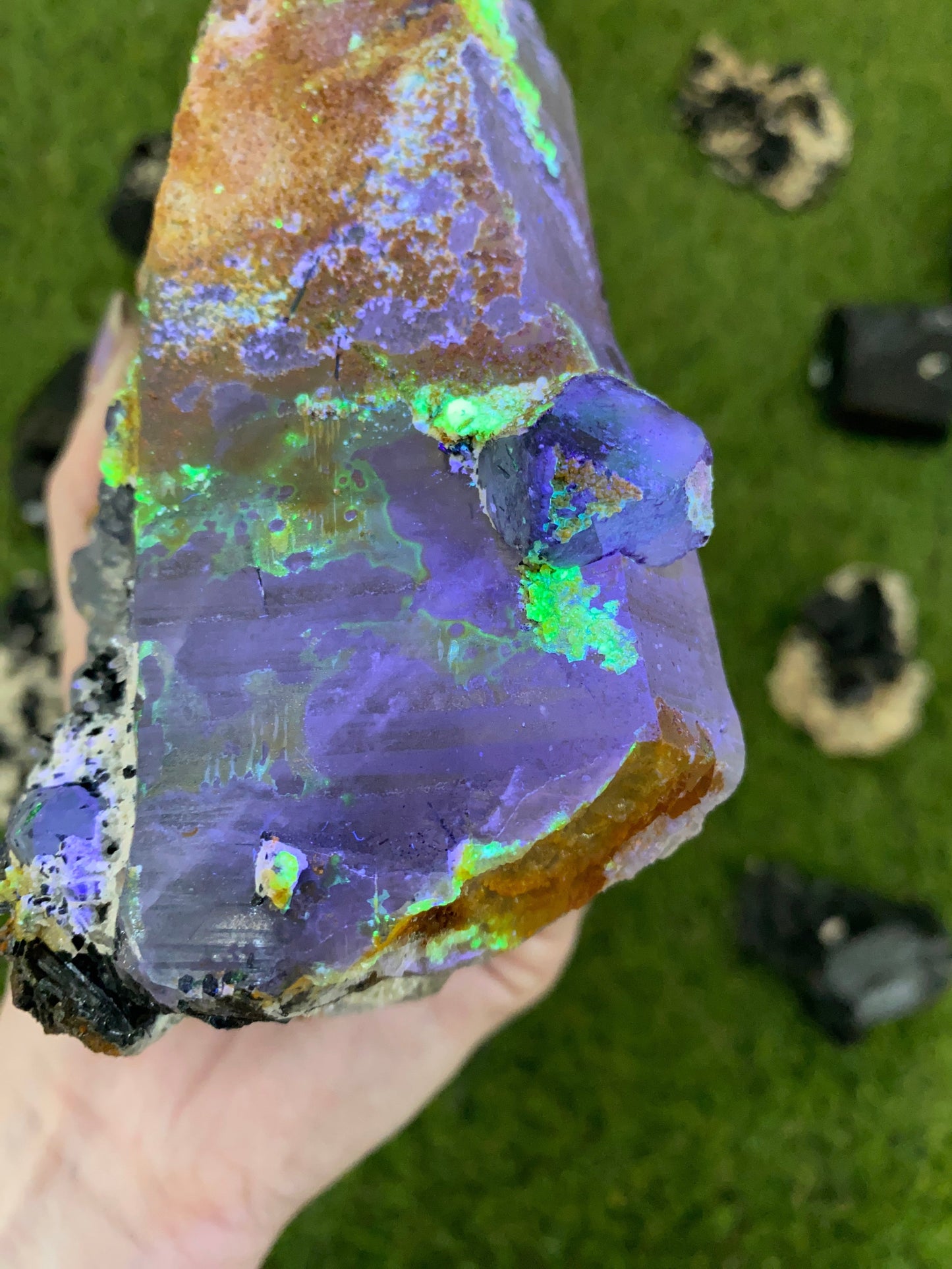 Quartz with Fluorite, Tourmaline and Hyalite Opal from Madagascar | High Grade Collector Mineral